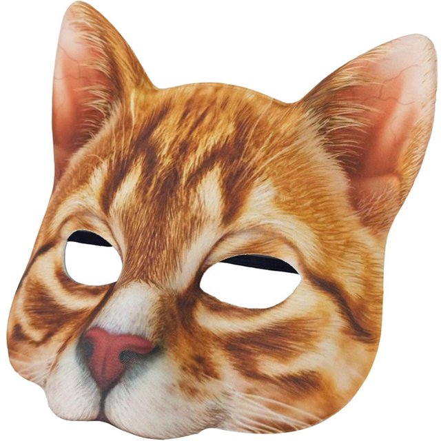 Cat Half Face Mask Halloween Cosplay Mask Cosplay Costume Accessory for Stage Performances