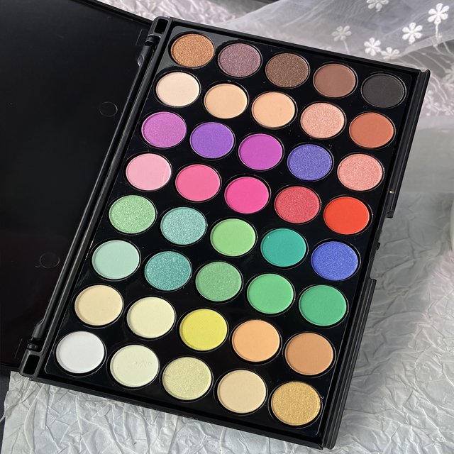 40 Color Ultimate Palette Matte Finish Nail Glitter Powder Long-Lasting Gradient Rainbow Blush High Pigment Nail Makeup Kits