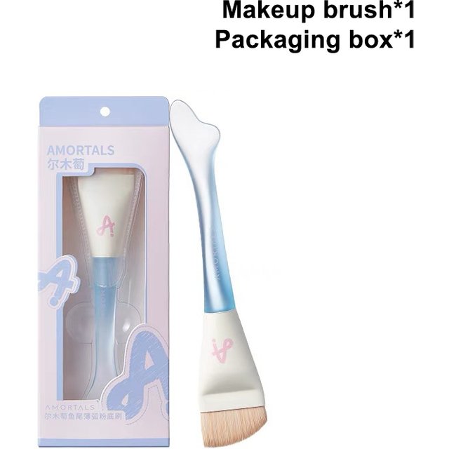 Soft Puff Angled Head Makeup Brush Beauty Tool Makeup Ultra-Thin Brush Set Foundation Brush With Traceless Sponge Powder