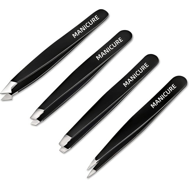 Professional Eyebrow Tweezers Set Stainless Steel Tweezers for Removing Blackhead Ingrown Hairs Eyelashes Clip Makeup Tools