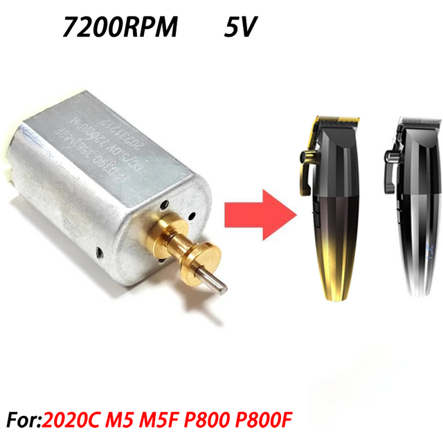 5V 7200 RPM Hair Clipper Motor Engine Professional Repair Replacement Tool for M5 M5F 2020C P800 P800F Mainboard Battery Spring