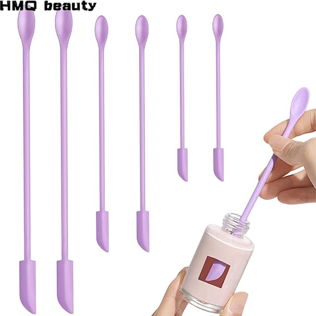 3pcs Silicone Spatula Set Multi Size Makeup Spatula Double-Head Tiny Scraper for Thin Lotion Bottles Jar Kitchen Cosmetic Tools