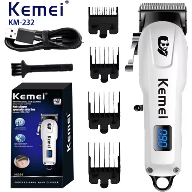 Kemei KM-232 Professional Hair Cutting Machine Electric Hair Clipper Cordless Trimmer for men Rechargeable Shaver Styling Tool