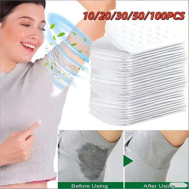 10/20/30/50/100Pcs Unisex Sweat Pads Summer Deodorants Underarm Anti Perspiration Sweat Pads Disposable Absorb Sweat Shield Pad