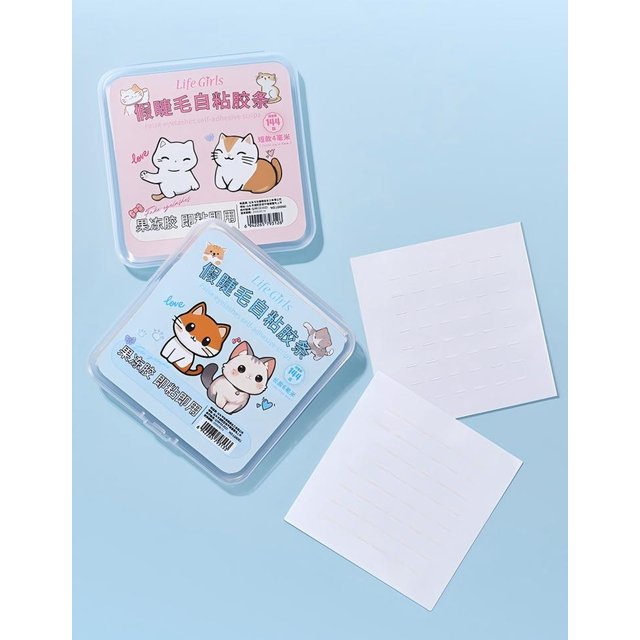 Life Girls 4mm & 6mm False Eyelash Strips Transparent Glue-Free Jelly Self-Adhesive Eyelash Tapes Makeup Tools