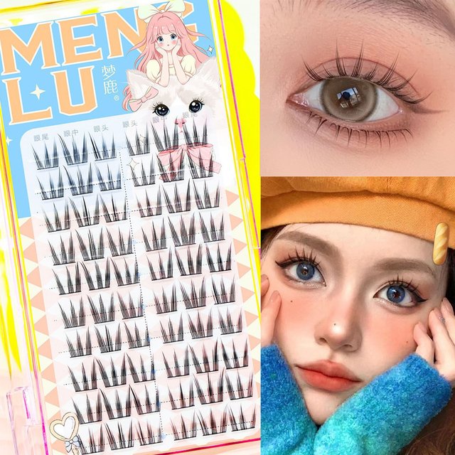 10 Rows Sunflower False Eyelashes Black Natural Manga Lashes Anime Eyelashes Large Capacity Eyelashes Extension Chinese Makeup