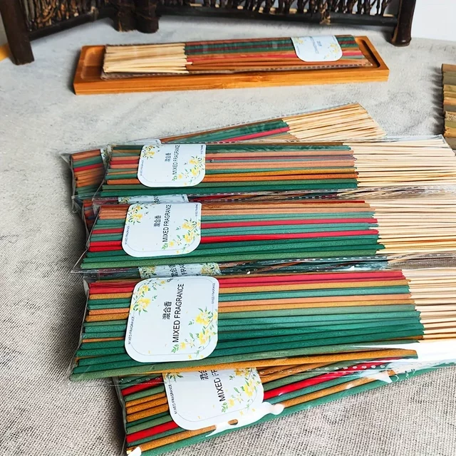 Ensemble de 60 bâtons d'aromathérapie haut de gamme – 6 parfums pour le yoga, la méditation, la relaxation et l'assistance au sommeil – Sélection parfaite pour