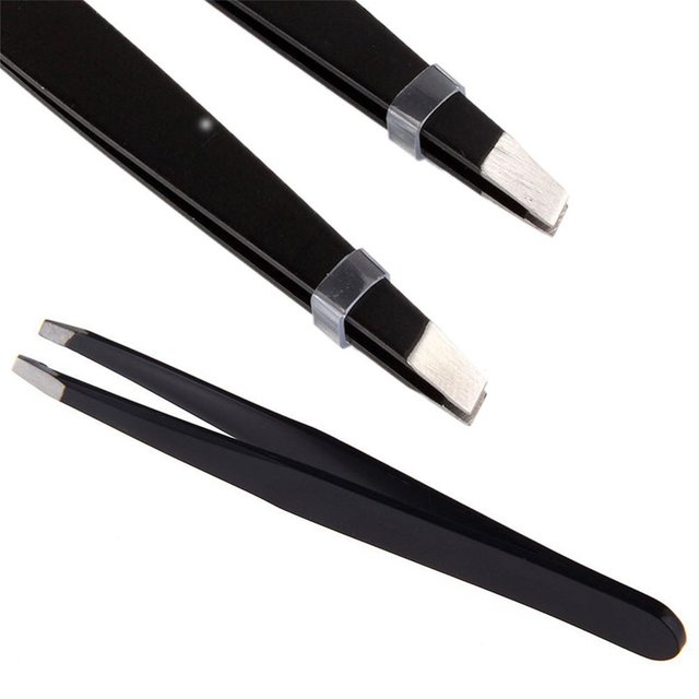Professional Eyebrow Tweezer Slanted Hair Beauty Woman Beauty Makeup Black Hot