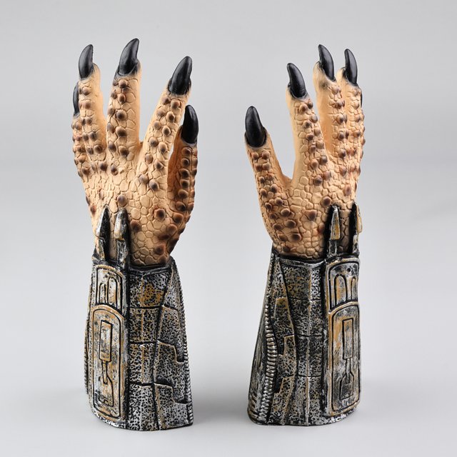 Accessoires de prédateur de film, Costume de Cosplay, gants de pattes de griffes, accessoires d'armure de mascarade de monstre d'halloween en Latex, 2025