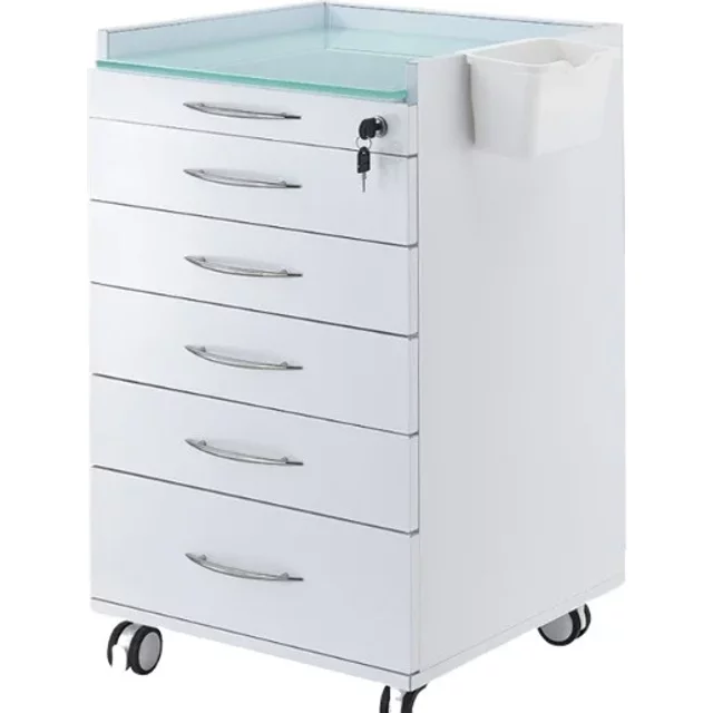 Stainless steel dental mobile side cabinet Dental clinic Cosmetic medical storage special combination cabinet Nurse trolley