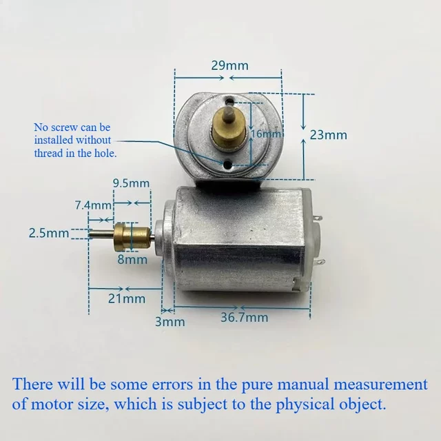 FF337/390-4138C DC Motor 2.4V3.2V3.7V Silent Large Torsion Push-shear Motor in Hair Clipper