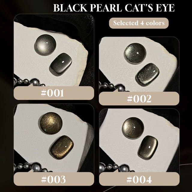 12ML 1pcs Black Pearl Crystal Cat's Eye Glass Beads Gel Nail Polish UV LED Light Nails Summer Nails Suitable For Nails