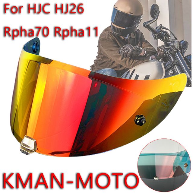 Rpha11 visor for HJC HJ26 Rpha 70 St Dustproof Windproof uv protected Sunscreen shield Electroplated viseiras capacete moto