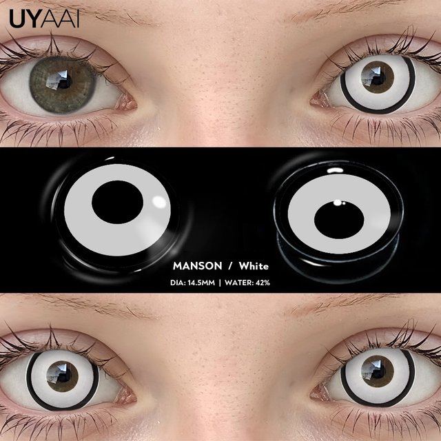 UYAAI Contact Lenses Cosplay Color Contact Makeup Black Lenses Cosmetics Woman Cosplay Halloween Green Contact Lenses Red Lenses