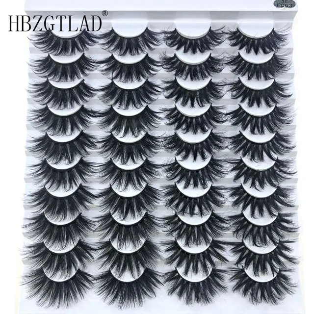 HBZGTLAD New 20 Pairs False Lashes 3D Mink Lashes Fluffy Dramatic Thick Volume Eyelashes Natural Lashes Fake Lashes Makeup