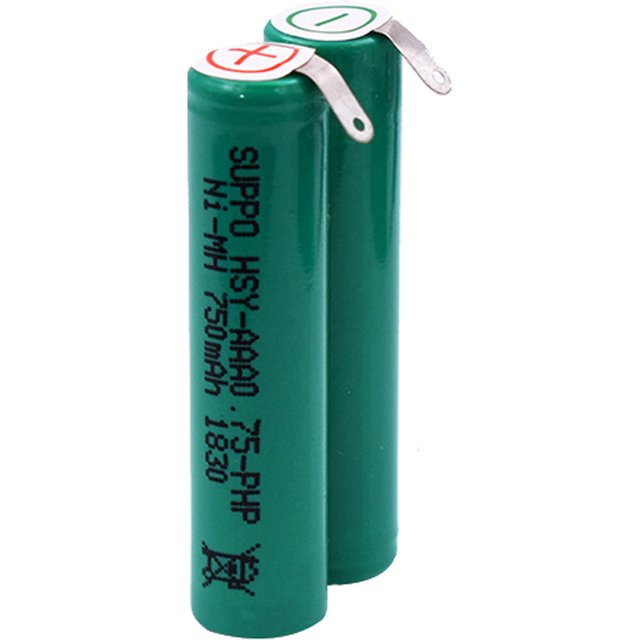 HSY-AAA0.75-PHP for PHILIPS Electric Shaver Batteries SUPPO 2.4V 750mAh Ni-MH Battery