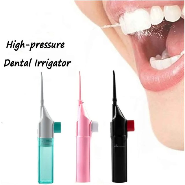 High Pressure Oral Irrigator Portable Manual Household Water Dental Floss Teeth Cleaner Water Toothpick Oral Care Cleaning Tool