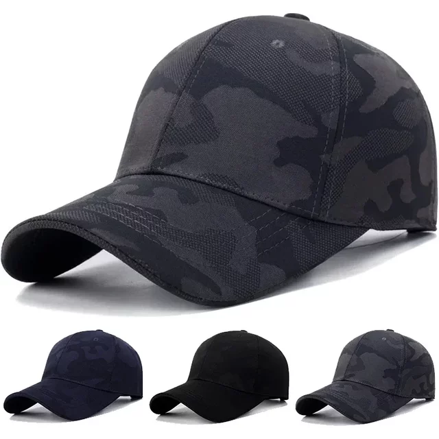Unisex Simple Camouflage Baseball Caps Spring and Autumn Outdoor Adjustable Casual Hats Sunscreen Hat Sports Golf Cap