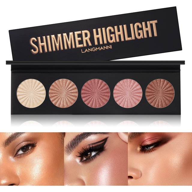 Highlighting and Contouring Palette 5 Colours All-in-One Makeup Palette Stereoscopic Natural Highlighting Makeup Palette