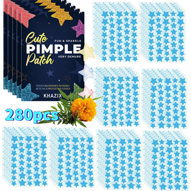 280 pieces of star-shaped acne patches, each 40-piece star-shaped facial acne patch, concealer acne patches, ultra-thin, suitabl