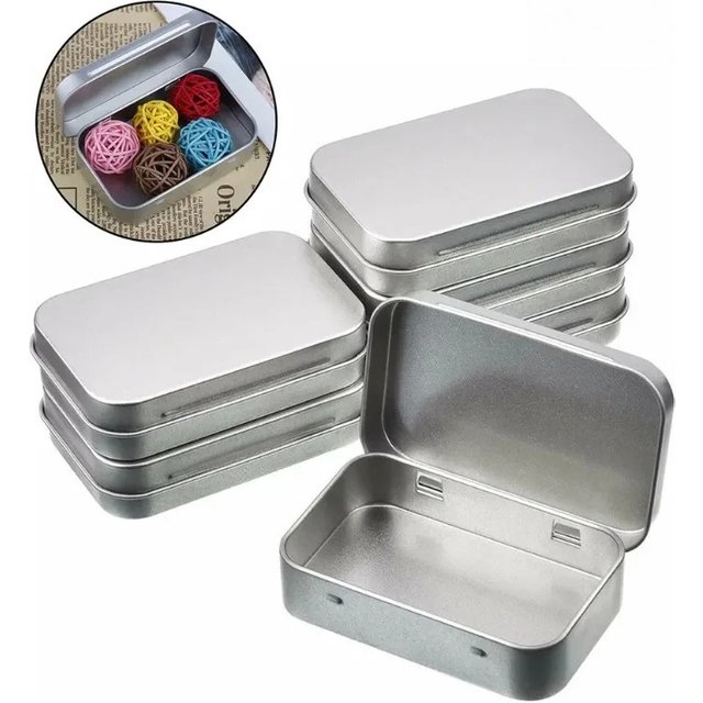 Mini Metal Box Tin-Plated Slide Cover Storage Box Wedding Jewelry Pill Cases Portable Boxes Container Cosmetic Organizer