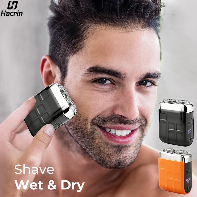 Electric Shaver for men Mini Electric Razor Portable Beard Trimmer Men's Shaving Machine Rechargeable Dual Blade Electric Razor
