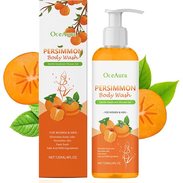 Persimmon Body Wash Smell Natural Deodorant Bar Soap for Smelly Cleansing Body Deodorizing Persimmon & Green Tea Extracts