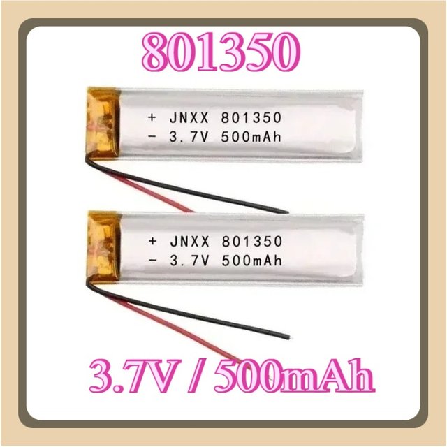 1-20pcs 3.7V 801350 Li-Polymer Lithium Battery 500mAh Rechargeable Battery For Small Fan Electric Toothbrush Bluetooth Headset