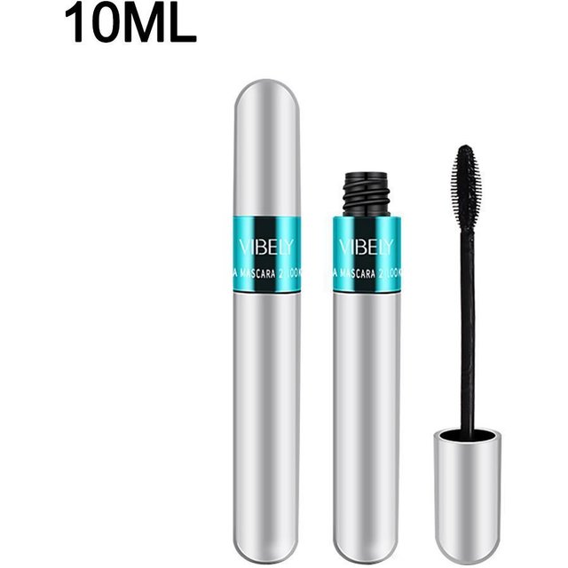 Mascara 2 en 1 résistant à l'eau, 10ml, 4D, rotation grand angle, longue durée, cils épais, boucles
