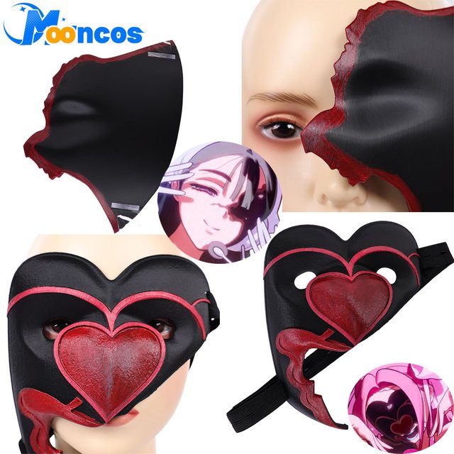 Alien Cosplay Stage Sua Mask MIZI Face Masks Halloween Carnival Costume Accessory Red Plastic Prop Women Female Heroine Disguise