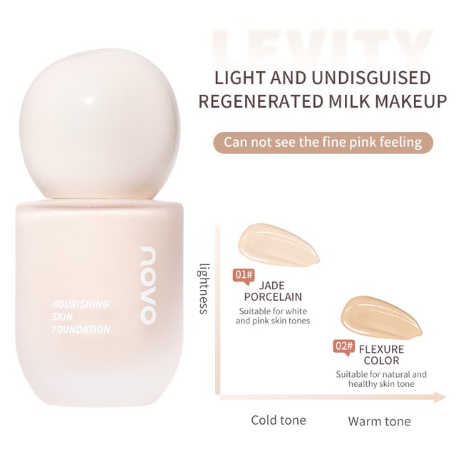 NOVO Moisturizing Lightweight Foundation Make-Up Can Create Natural And Soft Skin With Good Makeup Holding And Blemish Effect,