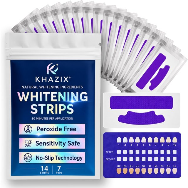 1/7 pairs Teeth Whitening Strips for Whiter-Looking Smile, Flexible Tooth Strips Easy to Apply for Daily Cosmetic Care