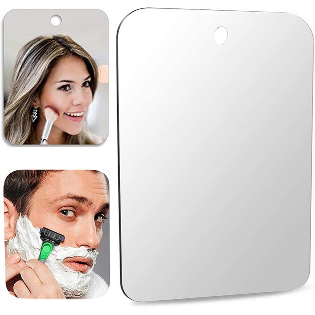 Acrylic Mirror Shower Shaving Fogless Mirror Washroom Travel Accessories for women Makeup Man Shaving Bathroom Tools