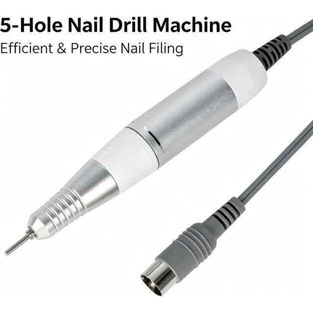Replacement Electric Nail Drill Handpiece 5Pins Metal Body For Salon Manicure Pedicure Acrylic Nail Polishing Equipment
