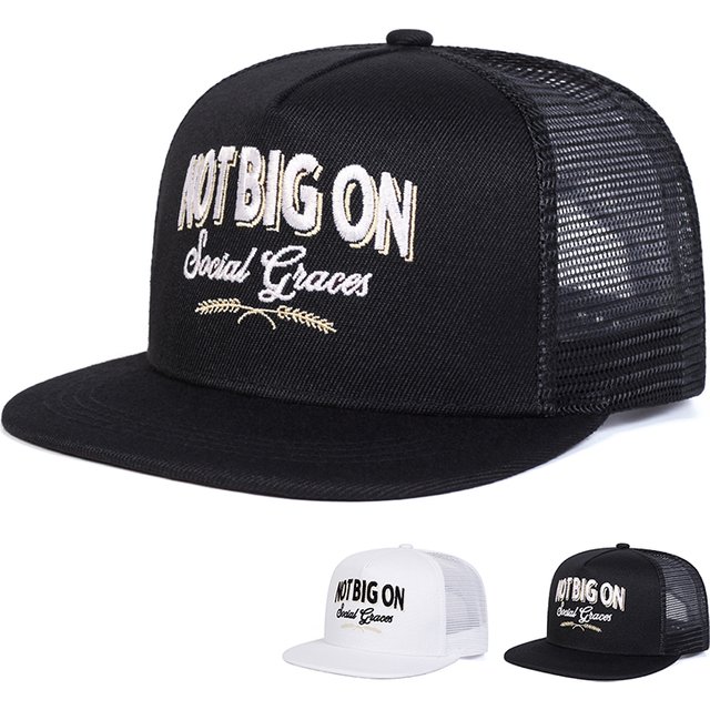 Unisex NOT BIG ON Embroidery Hip-hop Net Hats Spring Summer Outdoor Adjustable Casual Baseball Caps Sunscreen Hat Sports Cap