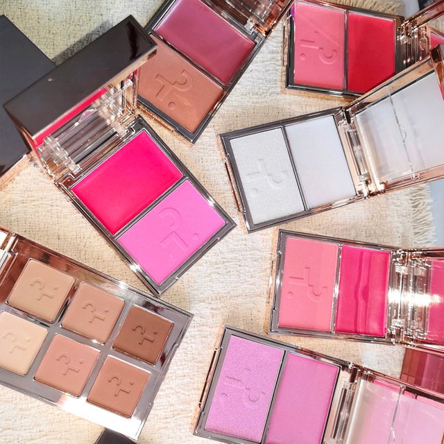 Hot Brand Patrick Cream & Powder Blush Palette Dual Cheek Blush Dry Wet Dual-Use Long Lasting Natural TA Face Makeup Just Enough