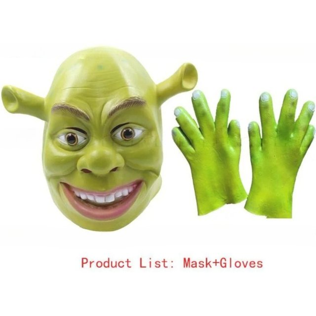 Latex Realista の Shrek Masks Halloween Mask Movie Cosplay Masquerade Party Carnaval Mascaras Animal Scary Masque