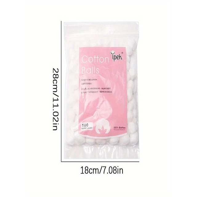 50/100/200 Pcs Nail Polish Remover Cotton Wool Balls Cleaning Tool Nail Art Cleaner Manicure Tools