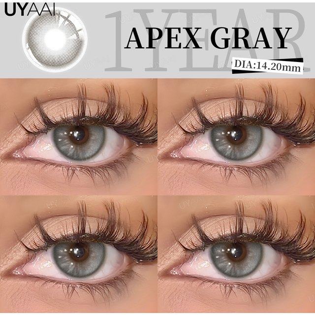 UYAAI 1 Pair Colored Contact Lenses for Eyes New Purple Lenses Cosmetics Blue Eye Lenses Color Natural Gray Lenses y2k Colorcon
