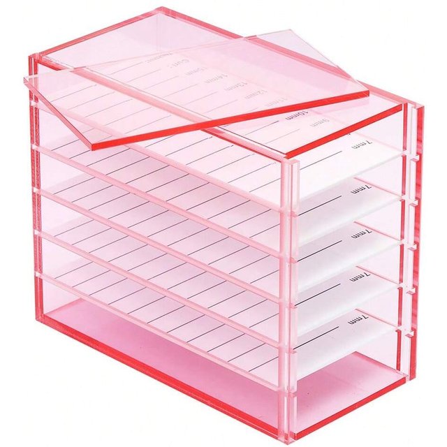 5 Layers Eyelash Extensions Storage Box Acrylic Pallet Mink Lash Organizer Holder Display Stand Grafting Makeup Tools Supplies