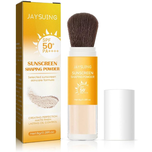 SPF 50 Sunscreen Loose Powder - Waterproof Mineral Sunblock Setting Powder for Face, Oil Control & Matte Finish, Invisible Pore