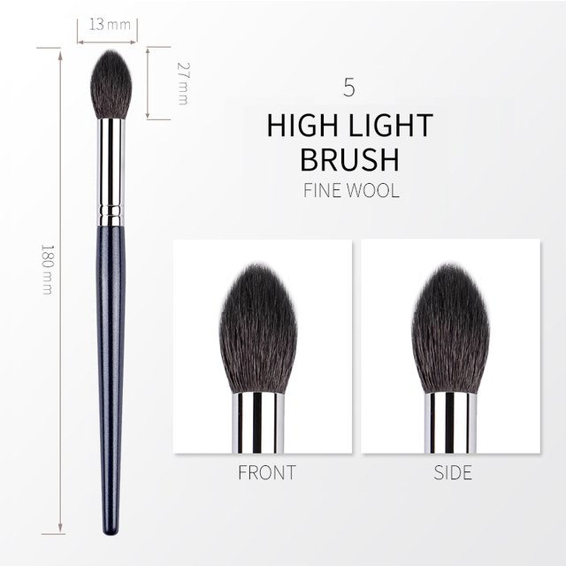 Xinghe Wool Flame Highlight Brush Soft Natural Wool Bristle Face Highlighter Contour Blush Makeup Cosmetic Brush