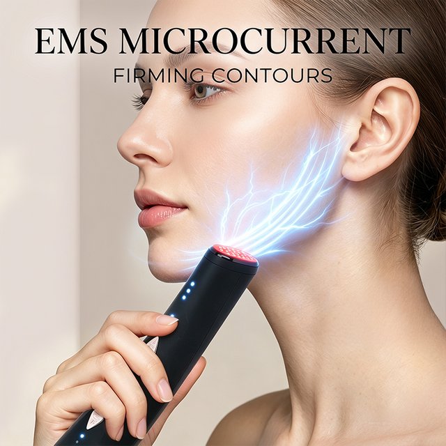 Handheld Jade Facial Massager,EMS Microcurrent Vibration Hot And Cold Compress Beauty Device,Portable Multifunctional Face Skin