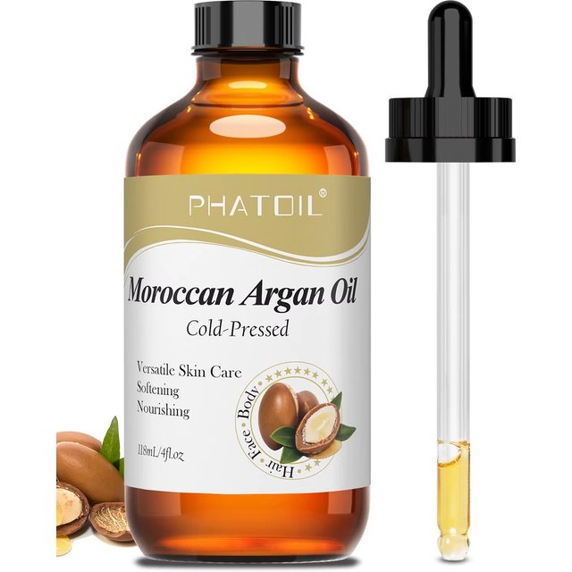 PHATOIL 118ml Moroccan Argan Oil Jojoba Oil For Skin & Hair Care Cold Pressed USDA 100% Pure Carrier Oils Body Massage Oils