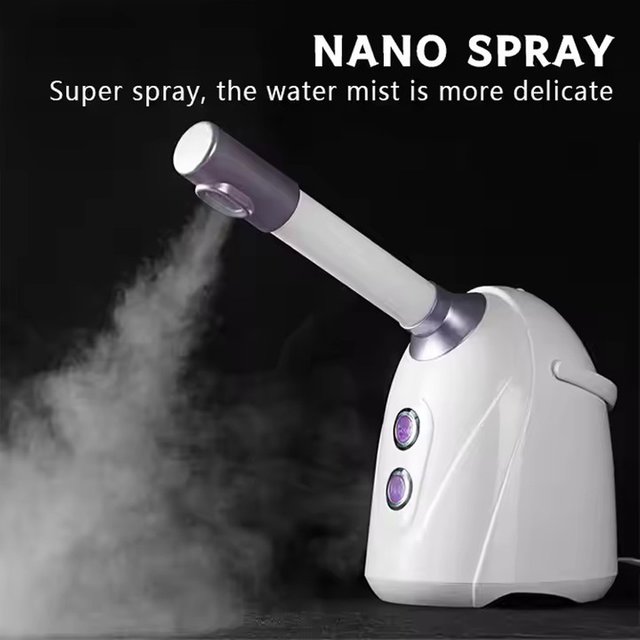 Portable Home Use Face Hot Warm Cold Nano Ionic Mist Sprayer Beauty Facial Steamer Vapozone For Skin Moisturizing Deep Cleansing