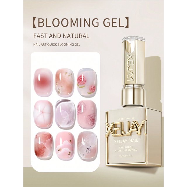 15ml Blooming Gel Nail Polish UV LED Soak Off Top Gel Glossy Sealer Shiny Varnish