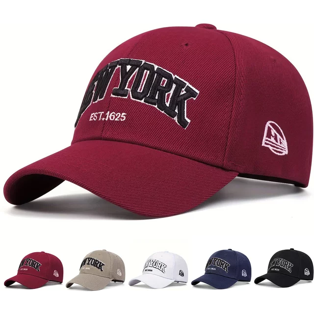 Unisex NewYork Letter Embroidery Baseball Caps Spring and Autumn Outdoor Adjustable Casual Hats Sunscreen Hat Sports Golf Cap