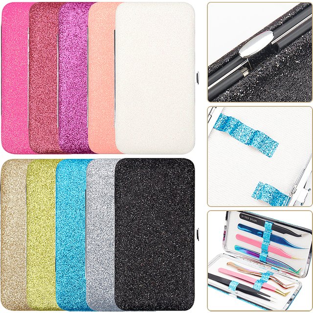 Eyelashes Tweezers Box Exquisite Lash Extension Tweezer Case Makeup Bag Protection Brushes Organizer Storage Beauty Tools