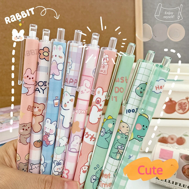 6pcCute créativité 0.5mm Type de presse haute valeur faciale mignon fille coeur fée presse à gaz