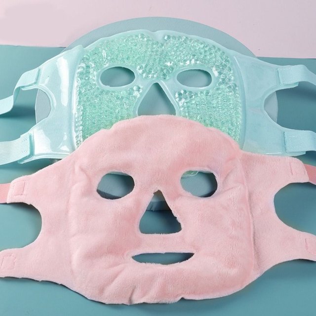 Relieve Fatigue Ice Gel Eye Face Mask Gel Beads Compress Reduce Face Puff Sleeping Ice Pack Reusable Cold and Hot Heat